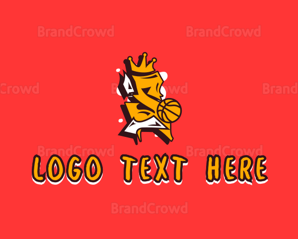 King Basketball Letter S Logo