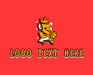Art Studio - King Basketball Letter S logo design