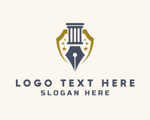 Column - Pillar Publishing Shield logo design