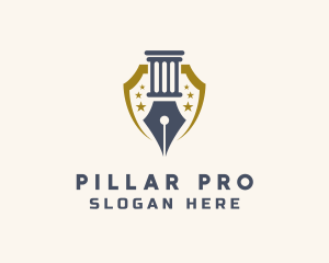 Pillar Publishing Shield logo design