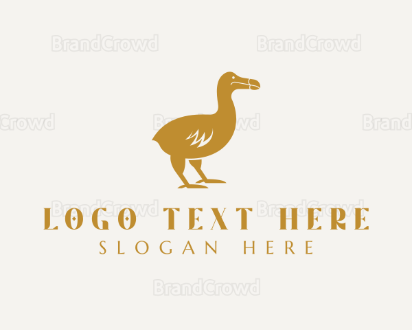 Golden Dodo Bird Logo