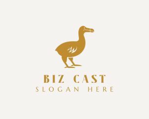 Bird Sanctuary - Golden Dodo Bird logo design