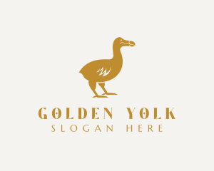 Golden Dodo Bird logo design