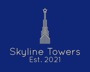 Yellow Star Tower  logo design