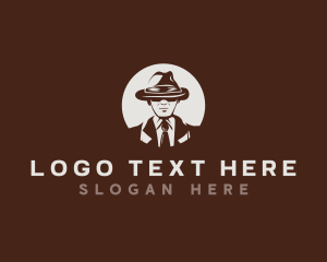 Homburg Hat - Detective Investigator Agent logo design