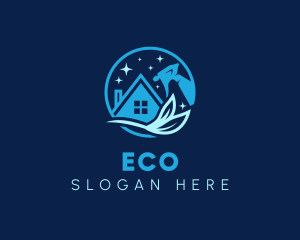 Sanitary - Eco Clean House logo design