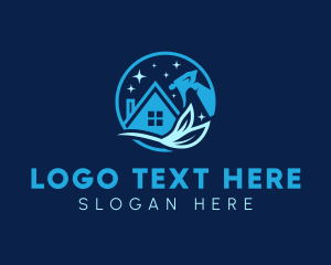 Leaf - Eco Clean House logo design