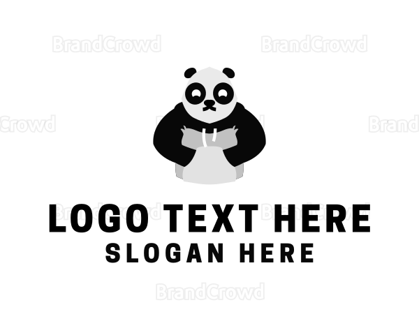 Hooded Panda Bear Logo
