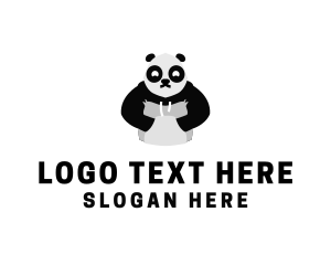 Sweater - Hooded Panda Bear logo design