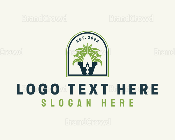 Plant Gardening Shovel Logo