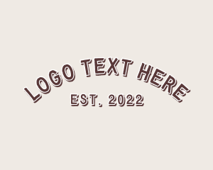 Wood Cutting - Curved Rustic Carpentry logo design