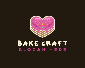 Delicious Heart Cake logo design