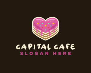 Delicious Heart Cake logo design