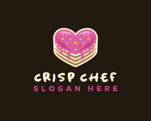 Delicious Heart Cake logo design