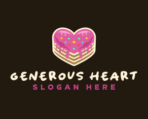 Delicious Heart Cake logo design