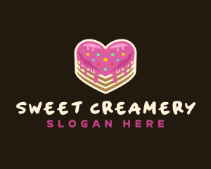 Delicious Heart Cake logo design