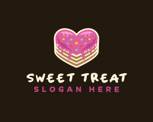 Delicious Heart Cake logo design