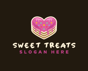 Delicious Heart Cake logo design