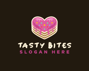 Delicious - Delicious Heart Cake logo design