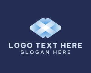 Cyberspace - 3D Letter X logo design