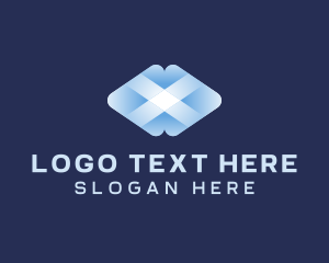 Three-dimensional - 3D Letter X logo design