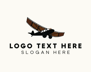 Flight - Motion Film Airplane logo design