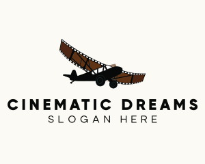 Motion Film Airplane logo design