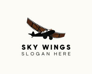 Motion Film Airplane logo design