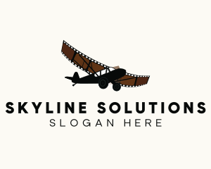 Motion Film Airplane logo design