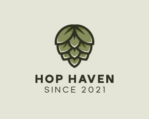 Beer Hops Plant logo design