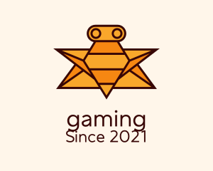 Beekeeping - Geometric Bee Robot logo design