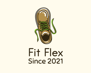 Modern Walking Shoes logo design