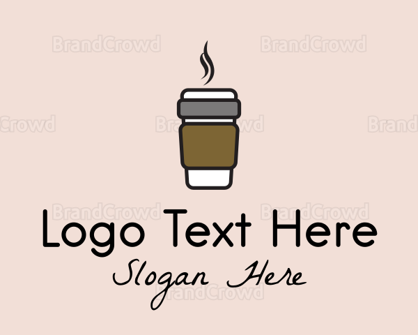 Hot Coffee Cup Logo