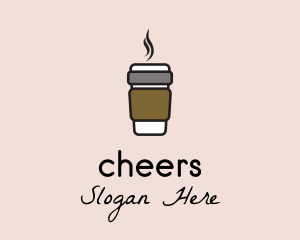 Hot Coffee Cup  Logo