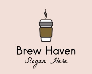 Coffee House - Hot Coffee Cup logo design