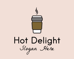 Hot Coffee Cup  logo design