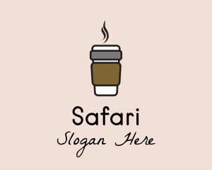 Cafe - Hot Coffee Cup logo design
