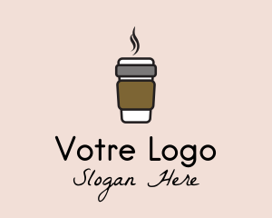 Latte - Hot Coffee Cup logo design