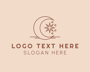 Fortune Telling - Mystic Crescent Moon Star logo design