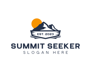 Climber - Adventure Mountain Hiking logo design