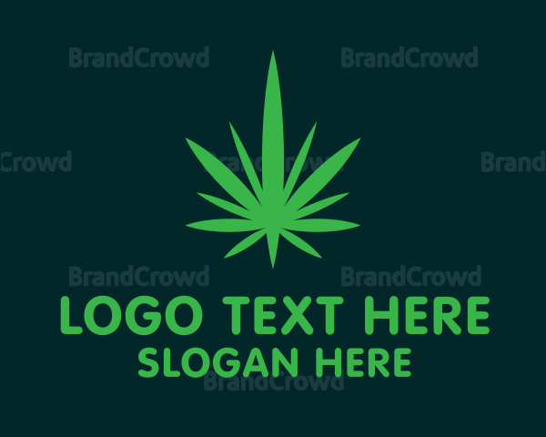 Weed Marijuana Therapy Leaf Logo