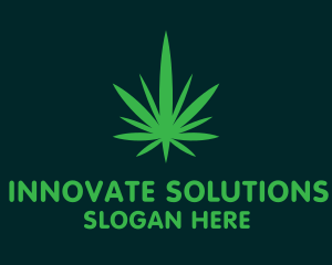 Weed Marijuana Therapy Leaf Logo