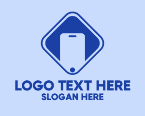 Signage - Blue Mobile Phone Telecom logo design