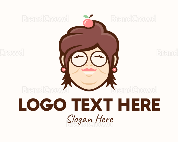 Grandmother Cherry Cupcake Logo