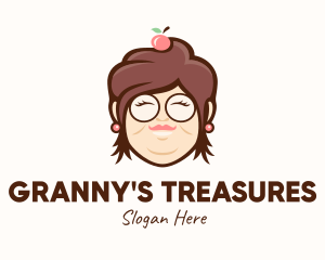 Grandmother - Grandmother Cherry Cupcake logo design