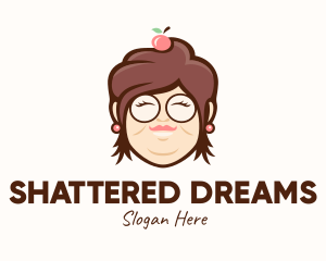 Character - Grandmother Cherry Cupcake logo design