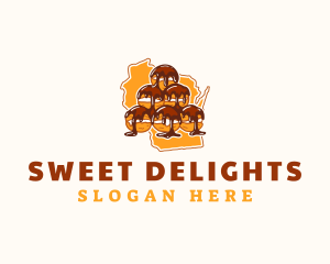 Wisconsin Profiterole Dessert logo design