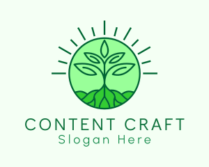 Farming Plant Cultivation logo design