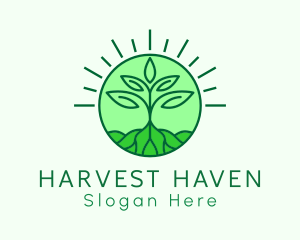 Crop - Farming Plant Cultivation logo design