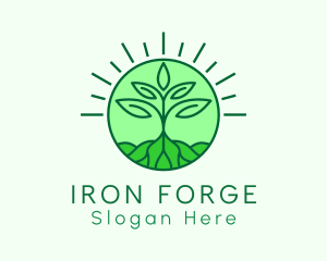 Farming Plant Cultivation logo design